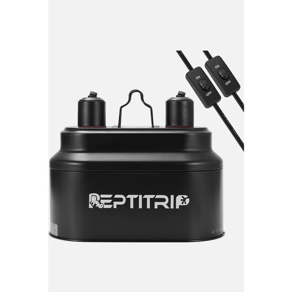 Amazon.com : REPTI ZOO Dual Nano Dome Reptile Lamp Fixture  Reptitrio Double Dome Reptile Lamp Fixture Dual Bulb Heat Light 320W NIB